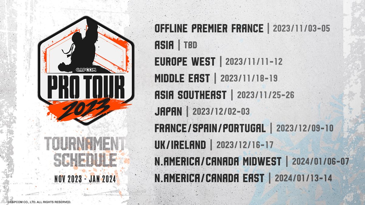 Our website has been updated with the schedule for #CPT2023! Check it out below!

sf.esports.capcom.com/cpt/