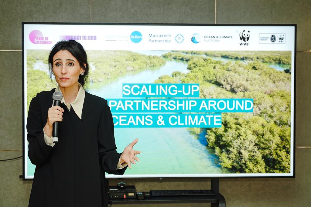 Ocean & Climate Platform (@ocean_climate) on Twitter photo H.E. Razan Al Mubarak, <a href="/hlcchampions/">Climate High-Level Champions</a> for <a href="/COP28_UAE/">COP28 UAE</a> stressed the crucial role of civil society in #climateaction and why
👉 Protecting #Nature & the #ocean 🌊
👉 A fair #energy transition
👉 Cross-sectoral #collaboration & #Inclusivity
are essential to achieve the #ParisAgreement H.E. Razan Al Mubarak, <a href="/hlcchampions/">Climate High-Level Champions</a> for <a href="/COP28_UAE/">COP28 UAE</a> stressed the crucial role of civil society in #climateaction and why
👉 Protecting #Nature & the #ocean 🌊
👉 A fair #energy transition
👉 Cross-sectoral #collaboration & #Inclusivity
are essential to achieve the #ParisAgreement