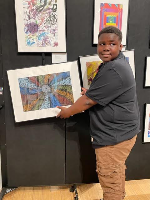 Jeremiah Lyken’s artwork being presented at the Brooklyn Borough Arts Festival🎨🖼️ #354strong @SheneanL @CSD17NYC