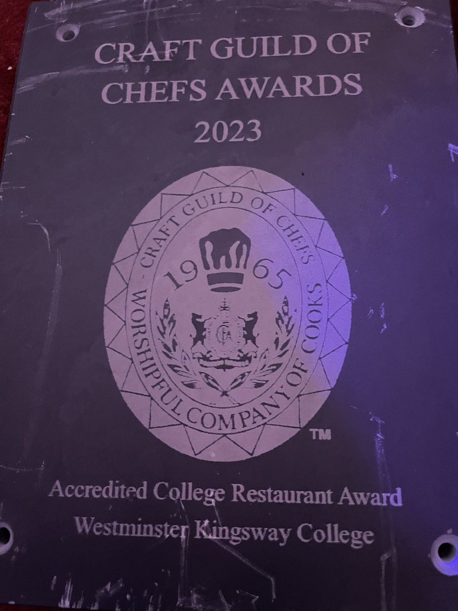 We won!!! Escoffier Accredited Restaurant of the year!! Dedicated to Gary Hunter who helped transform the restaurant as was a big support. What a team also Simon and Tony thank you!!!