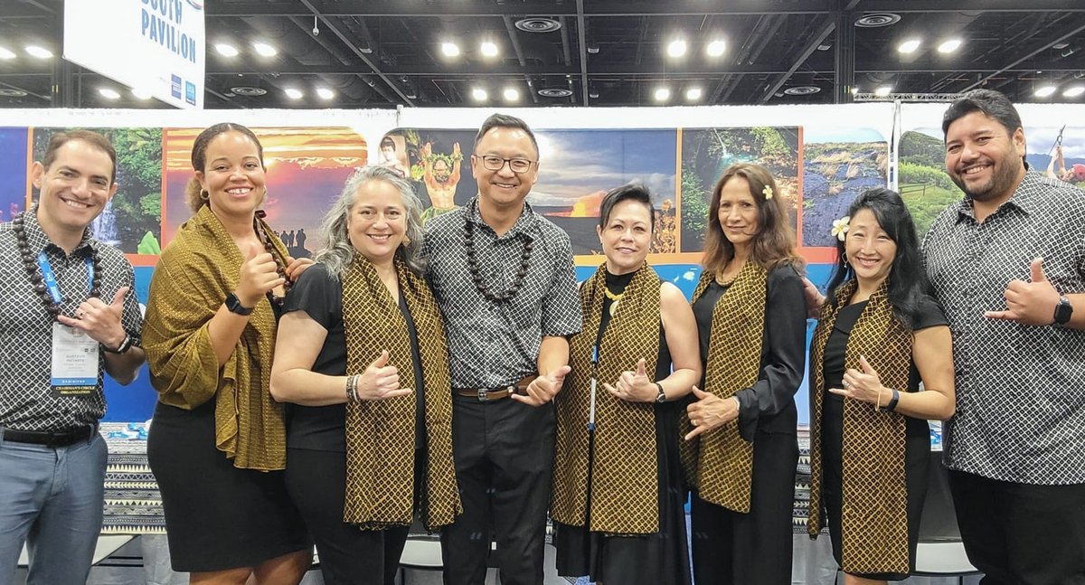 HawaiiHTA's tweet photo. Last week, HTA had an incredible experience attending @USTravel's #IPW23 in San Antonio to discuss with travel industry partners and journalists our pivot to regenerative tourism and focus on destination management. We look forward to attending next year's IPW in Los Angeles! https://t.co/OIE4lZIiNT