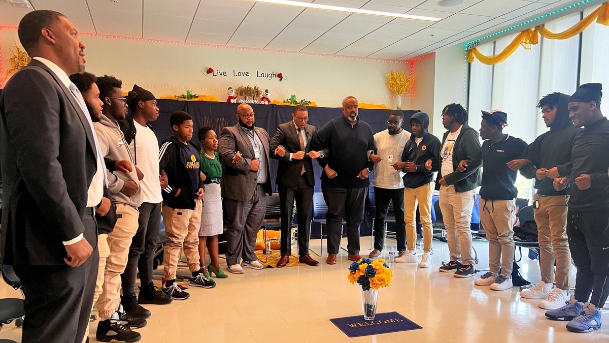 'I am love; I am peace; I am joy; I am courage; I am royal; I am determination; I am perseverance; I am my brother’s keeper.' -@BallouDC Knights of Purpose, a student empowerment club for young Black men.