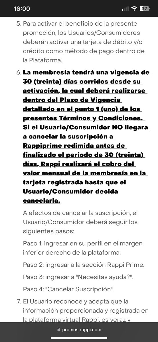 nicobluf's tweet photo. @JuaniFontain @RappiArgentina @Juan @RappiArgentina no solo no te da la promo. Sino que te suscribe automaticamente y te cobra x mes hasta que vos te des de baja… sino estas atento pueden pasar 4/5 meses en los que te cobran https://t.co/Cf1f7DURD1