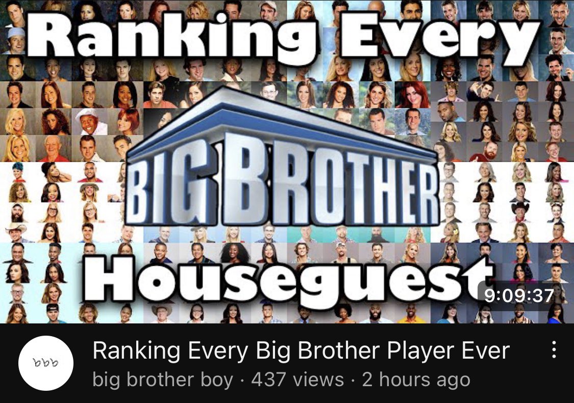 someone needs to rank every big brother episode ever #bb25