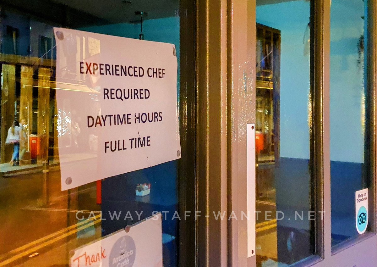 Chef
#staffWanted #Galway #jobfairy #cafeJobs 
 galway.staff-wanted.net/2023/06/daytim…