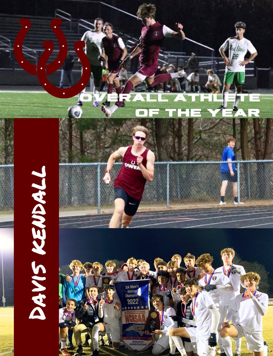 Owen High School’s Overall Athlete of the Year….. Davis Kendall!!! #TheValley