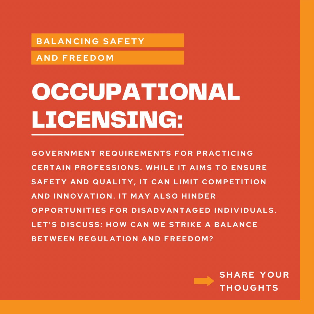 Occupational Licensing: Striking the Balance between Safety and Freedom 

Join the conversation as we delve into the impact of government regulations on professions. Share your thoughts on finding the right balance! 

#licensing #occupationallicensing #regulations #utah #redtape