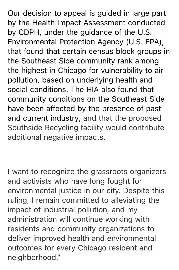 Mayor Brandon Johnson disagrees with ruling that operator should’ve been permitted for General Iron move to Southeast Side, will appeal judge’s decision and fight the case. Johnson has closely allied with movement on this fight, including having Olga Bautista on inaugural stage