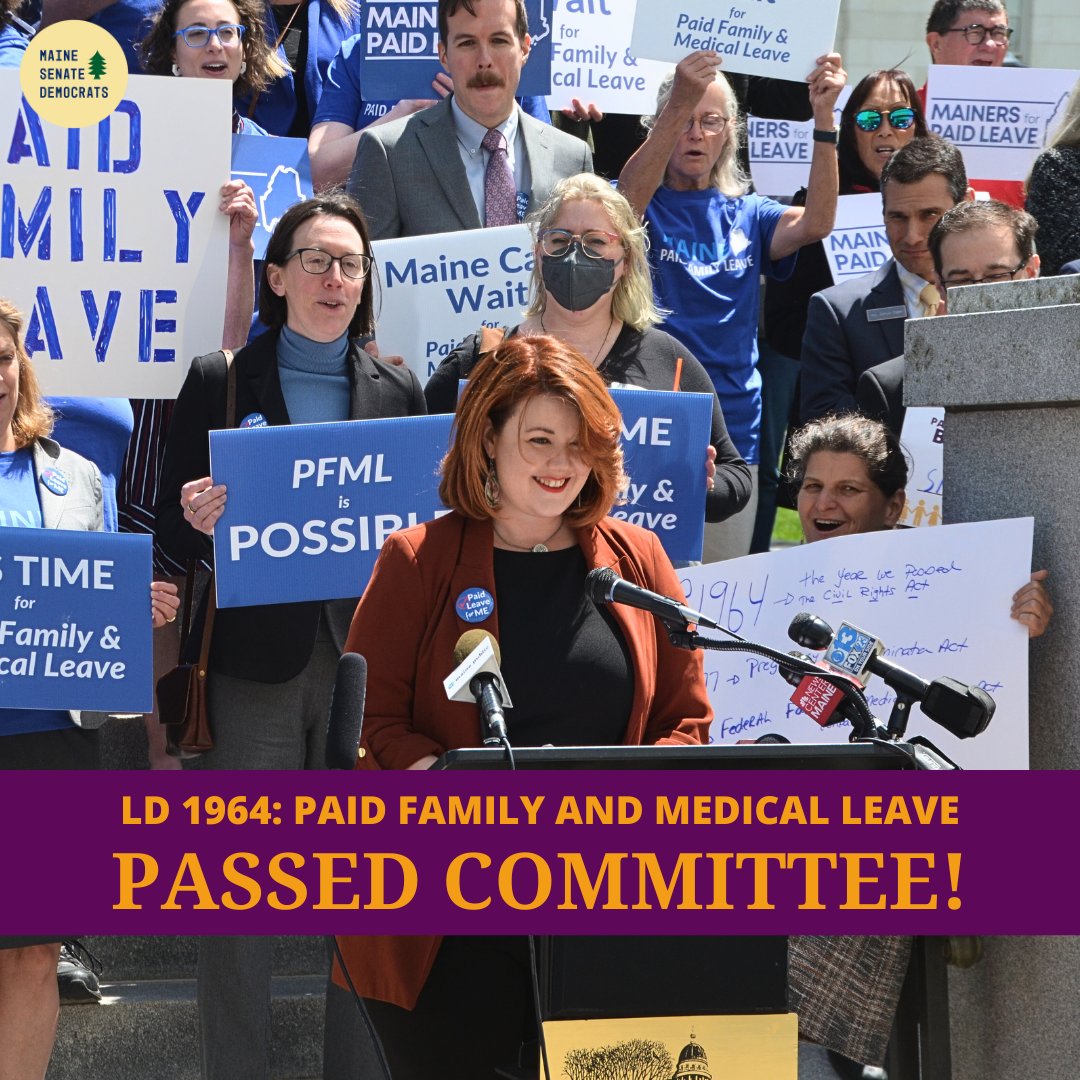 NEWS: Paid Family and Medical Leave has been approved by the Labor and Housing Committee!

The full legislature has an opportunity to pass a comprehensive and collaborative bill that makes Maine the next state to adopt PFML for Maine's workforce and economy. #mepolitics