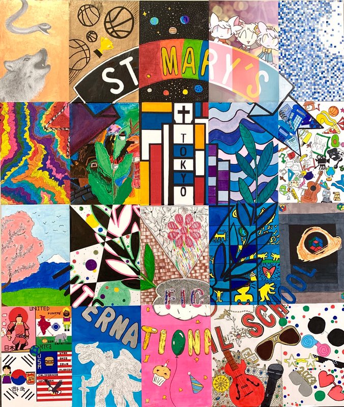 MrsRamosVirley's tweet image. Extremely pleased with the outcome of the Grade 6, 7 &amp;amp; 8 collaborative mural #artteaching #creativity #collaborativeart #artteacher #arteducation