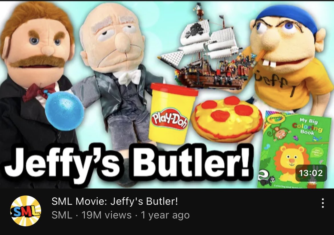 @earthycrust They did a video called Jeffy’s Butler a little over a year ago.