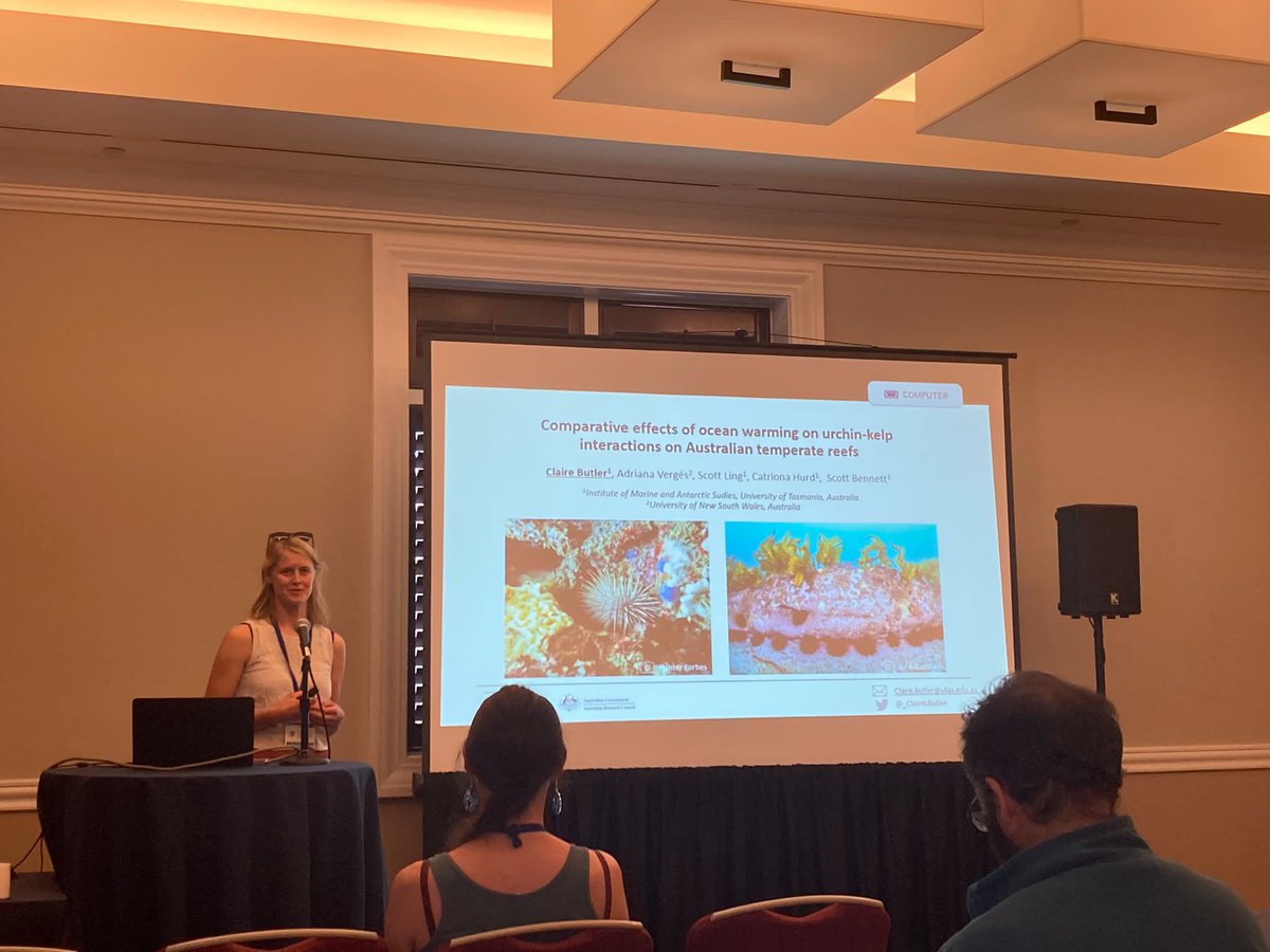 Had a great time @SpeciesOnTheMov in Florida, presenting some of my research on thermal ecology of urchins and kelps across their range in Australia and listening to a bunch of great talks!