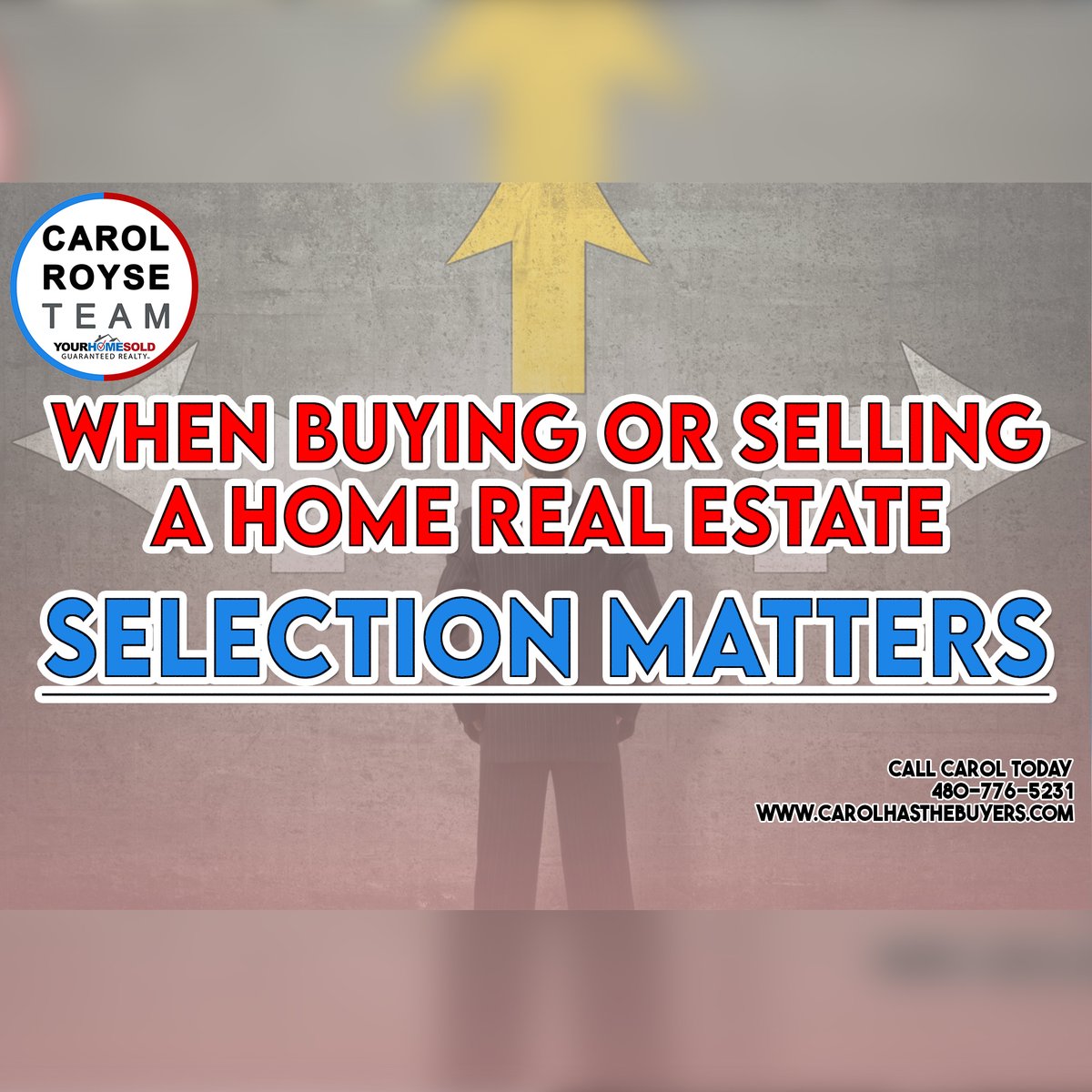 When Buying or Selling a Home Real Estate Selection Matters!

Read more: carolroyseteam.com/real-estate-se…

#carolroyseteam #carolroyse #carolhasthebuyers #homeselling #homebuying #realestatetips #azrealestate #yourhomesold #yourhomesoldguaranteed #yourhomesoldrealty