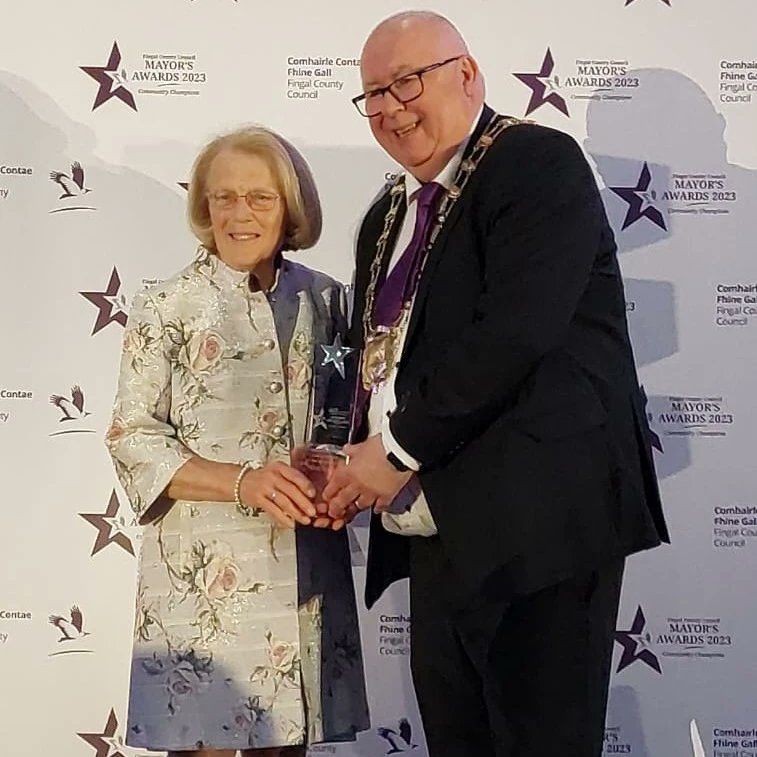 Huge congratulations to long serving Rush Tidy Towns committee member Mary Buckley who won a Mayor's award at a ceremony last night. The theme of the awards was unsung heroes in the community. Mary has worked tirelessly behind the scenes in Rush Tidy Towns for many many years.