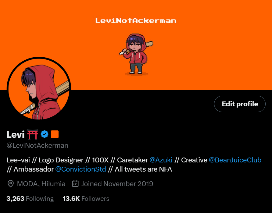 LeviNotAckerman's tweet image. Orange is the new black 🟧

Shoutout to @thisisorange @eth_ben for the affiliate badge! Keeping my eyes peeled to see where this goes.