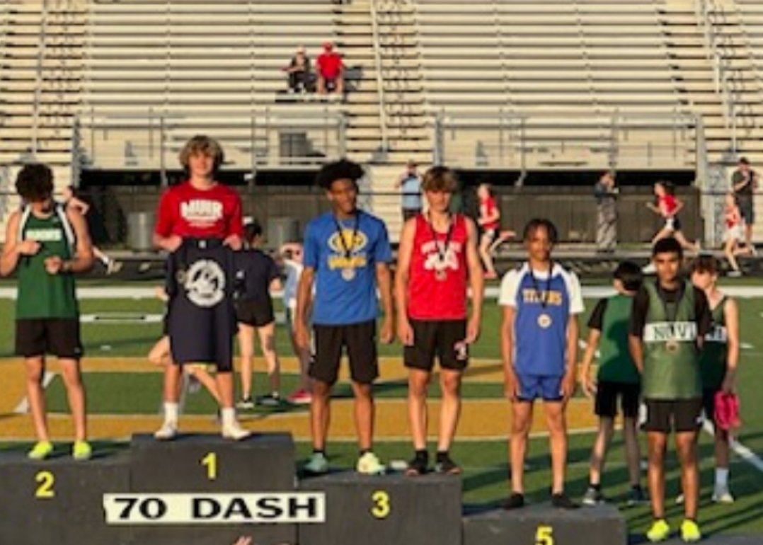 Took 5th in the Oakland County Middle School Track Meet 70 Meter Dash @RisingStars6 @qterback5 @ZHilbs