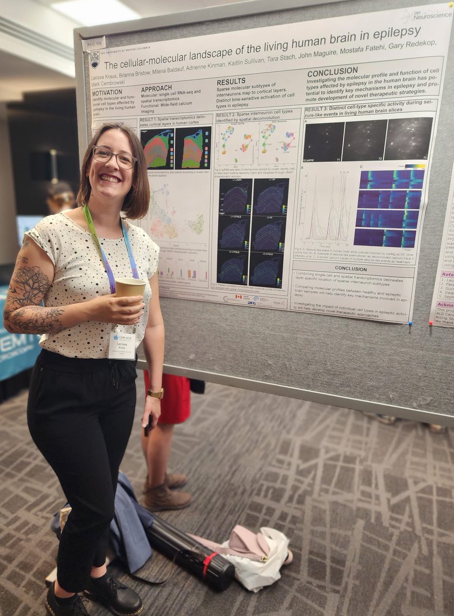 laKrausl's tweet photo. Had a great time presenting some of my work on human cell types in epilepsy and an even better time (re)meeting all these smart scientists @CAN_ACN #canacn2023 https://t.co/eOQQSrjXOm