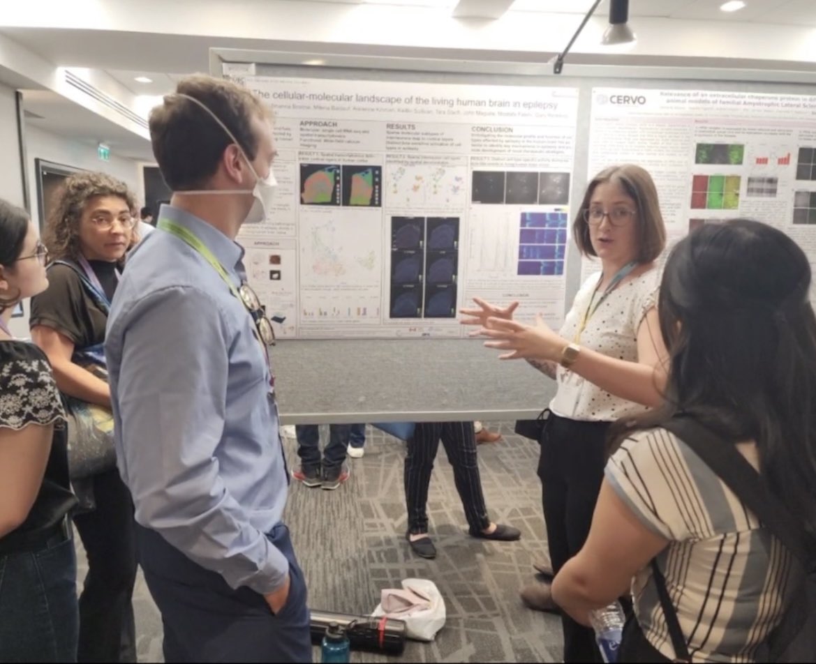 laKrausl's tweet photo. Had a great time presenting some of my work on human cell types in epilepsy and an even better time (re)meeting all these smart scientists @CAN_ACN #canacn2023 https://t.co/eOQQSrjXOm