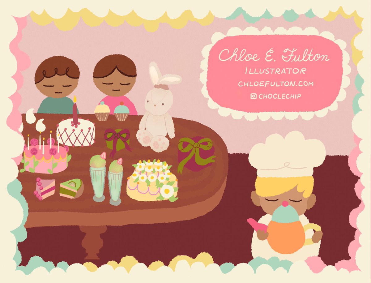 lemoncloaf's tweet photo. happy #kidlitartpostcard day 📒 i’m chloe fulton, an illustrator drawn to stories about food, historical dress, and girlhood :*-)
🌎https://t.co/dBvNi821a2
📧chloefult@gmail.com https://t.co/BzVqKGwiAh