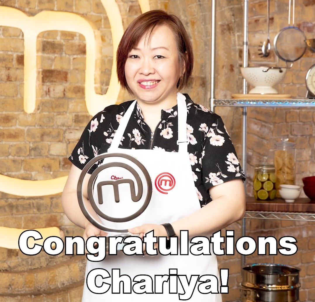 Yesssss Chariyaaaaaa you little pocket rocket you are absolutely sensational and such a worthy winner. It's was a honour and privilege to watch you Anurag and Omar in the final. 

A delightful series that will live long in the memory. Congratulations to you all! ❤️
#masterchefuk