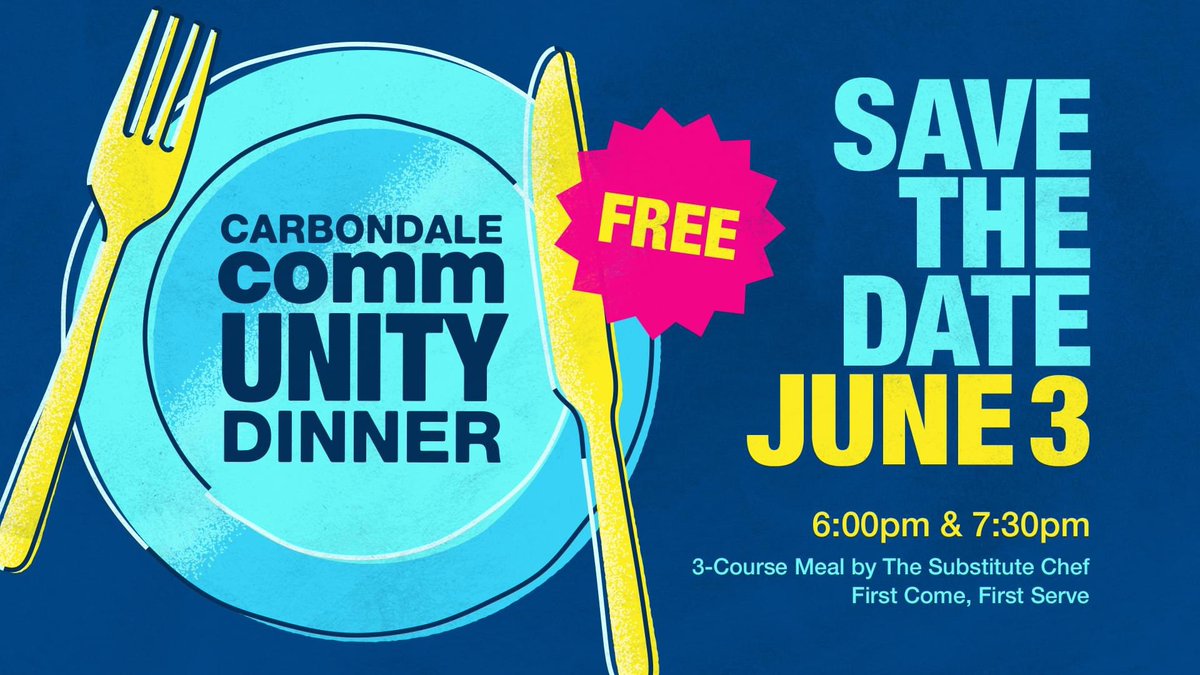 📢 You won't want to miss the inaugural Carbondale CommUNITY Dinner happening this Saturday, June 3! 🎉Open to all Carbondale residents. More details can be found online at: facebook.com/events/1308814…