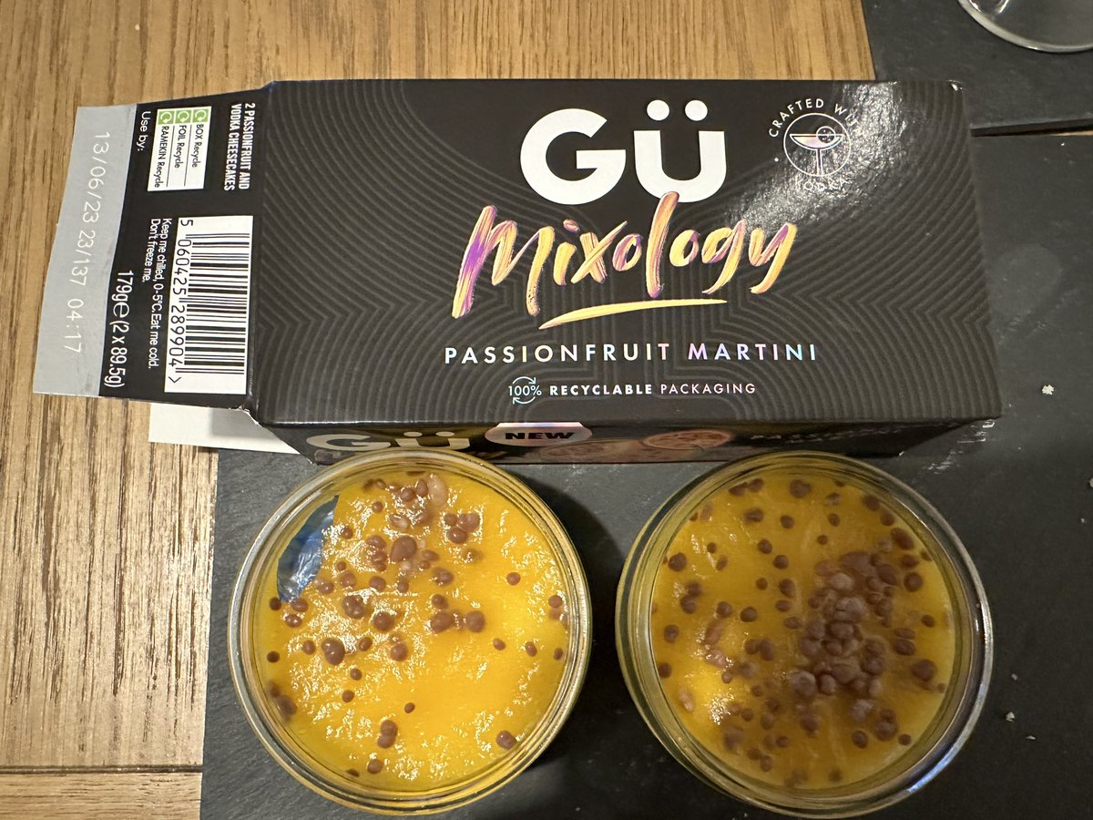 Is the blue glove/plaster-looking thing supposed to be a part of my <a href="/GuPuds/">Gü Puds</a> dessert?