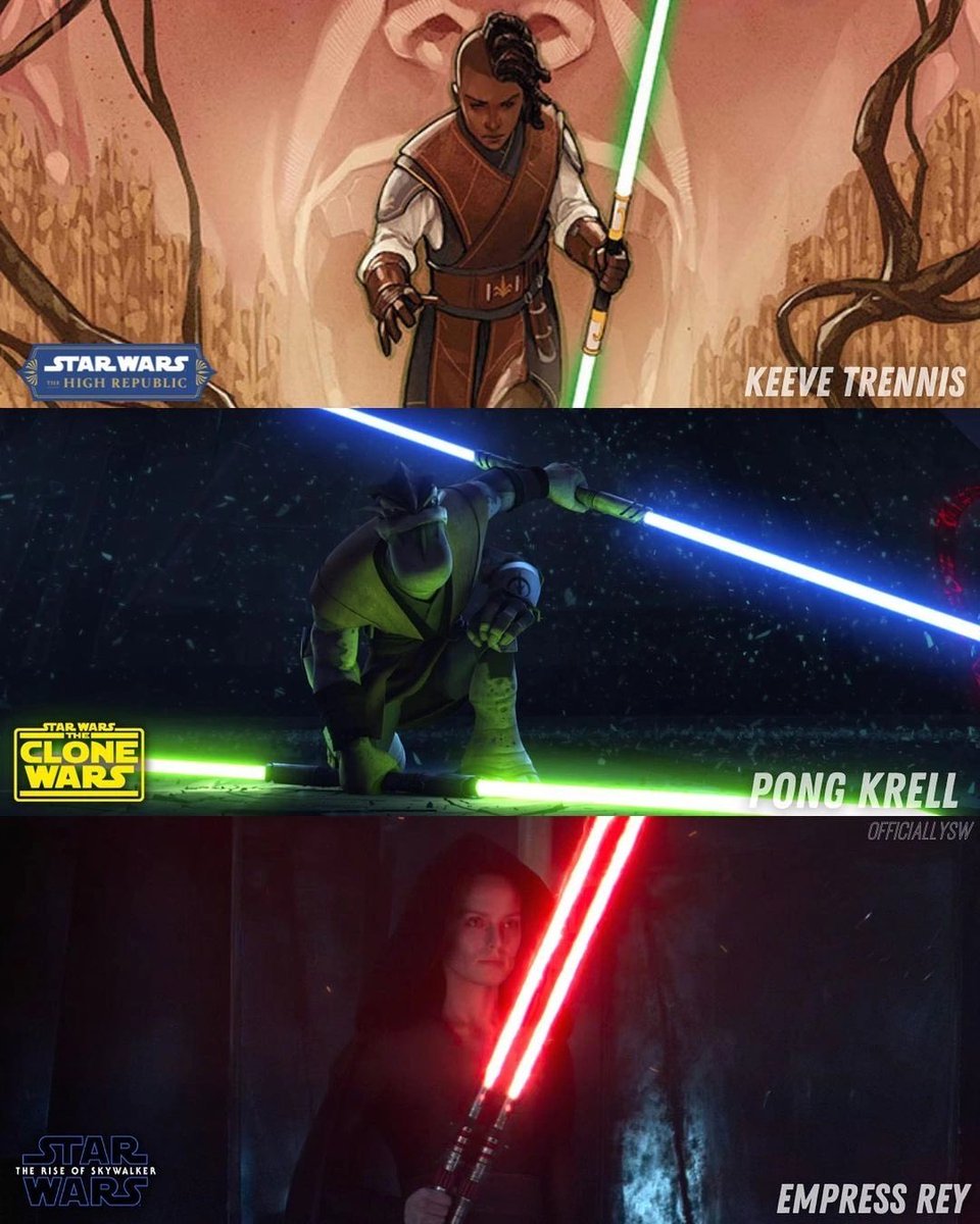 Twin lightsabers in various Star Wars projects

Would you use a single or double lightsaber? Which do you prefer?