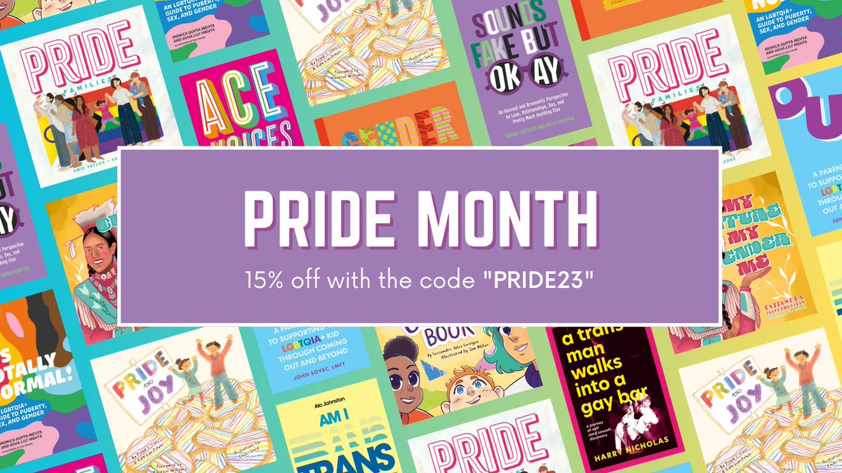JKPGender's tweet photo. To celebrate #PrideMonth, JKP is offering 15% off all of our #LGBTQIA+ books and resources! π³οΈβππ³οΈββ§οΈ
Head to our website and enter the code "PRIDE23" at checkout!
https://t.co/CFiFbFPgBS
#PrideMonth2023 #Pride #Pride2023 #LGBTQ https://t.co/BPJlFC3MMT