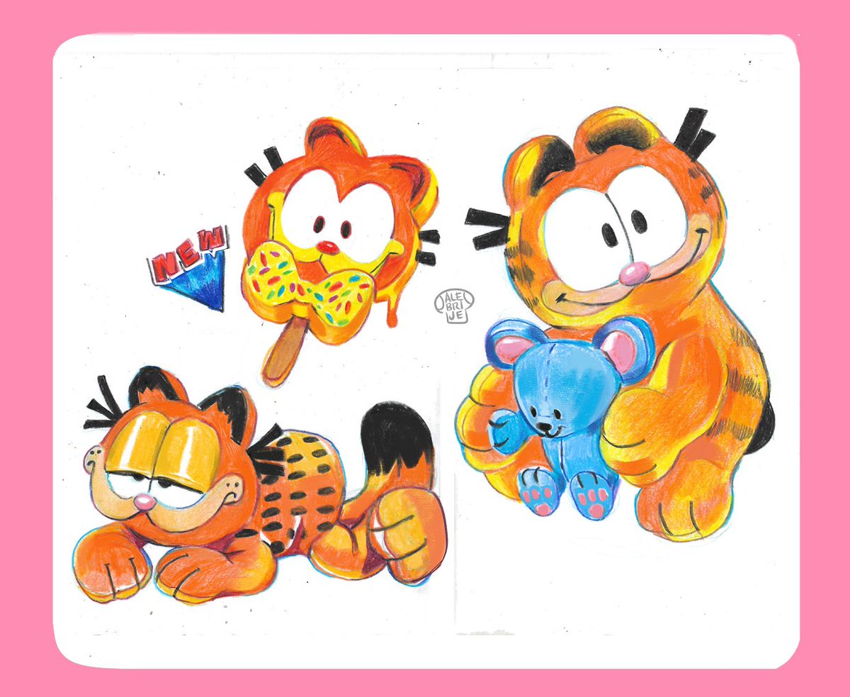 「Some Garfields ૮ ˶ᵔ ᵕ ᵔ˶ ა」|Jazmin 🍄のイラスト
