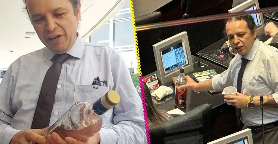 AntenaSanLuis's tweet image. #México | Como cuando llevas tu #botella a la #chamba… pero eres #diputado
El diputado de #Morena, #HirepanMaya, sacó una botella de la que se sirvió un líquido que nomás de verlo nos trae recuerdos de #cruda -> bit.ly/3WKnFq5