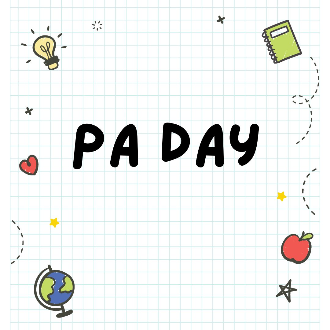 Hey SAW! Just a reminder that tomorrow is a P.A Day for students. Enjoy the long weekend and we will see you back at school on Monday☺️