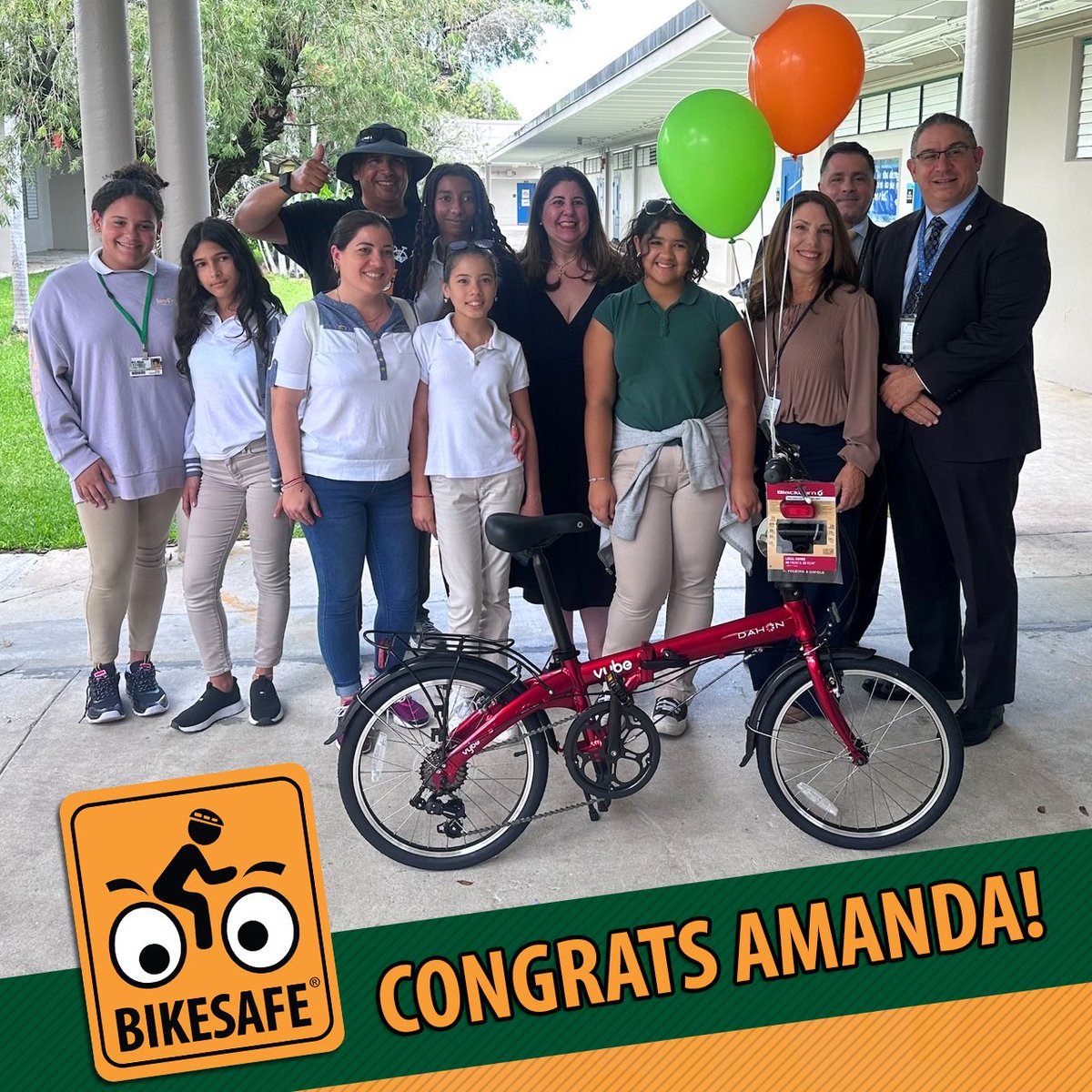 Congratulations to Amanda at @MAMilamK8! 

She was awarded a brand-new bicycle today for her outstanding participation in BikeSafe's Bike Club, an after-school program at select @MDCPS schools.

#bicycleschangelives

@MDCPSCommunity @MDCPSNorth @JuanM8774