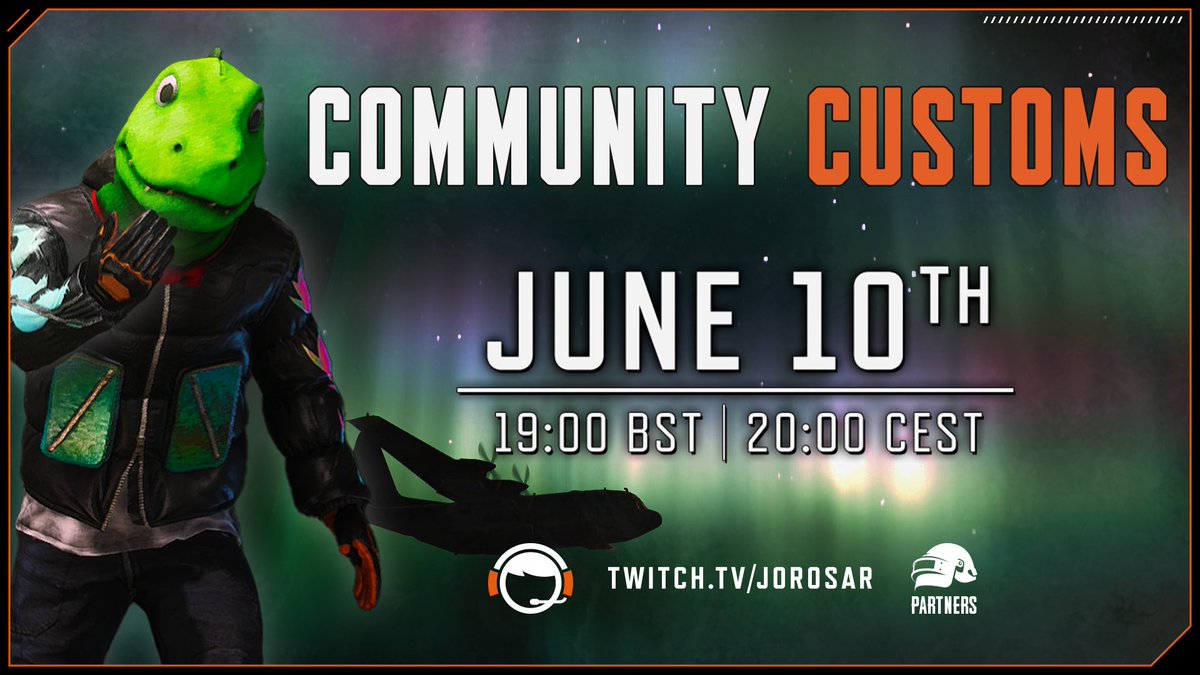 Jorosar's tweet image. To avoid clashing with PUBG Esports' #TheRotation, June's community custom games night will be pushed back a week, to Saturday the 10th of June. 🥰

Looking forward to seeing you next weekend! 🙌🏽

#PUBG #CustomGames