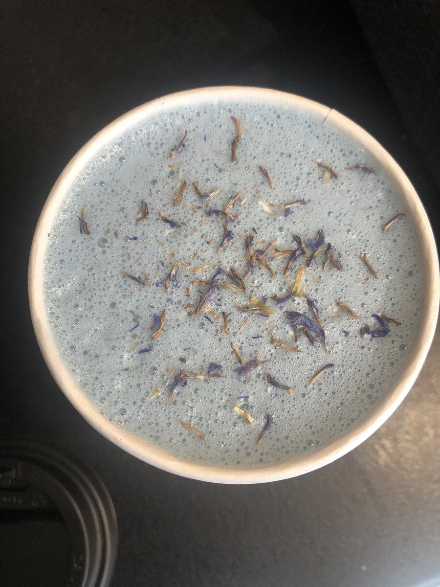 поздравляю Hope 씨 с успешной сдачей экзаменов! 🥳 
отметили сегодня вкусными напитками 😍 и я впервые попробовала голубую матчу 😳 
кусьна~~~