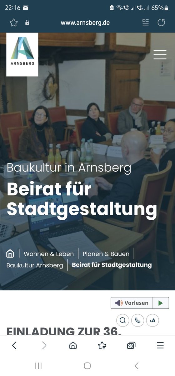 #Baukultur in #Arnsberg - Beirat für Stadtgestaltung - Öffentliche Sitzung am Montag, 5. Juni, 14.00.Uhr - arnsberg.de/wohnen-leben/p…