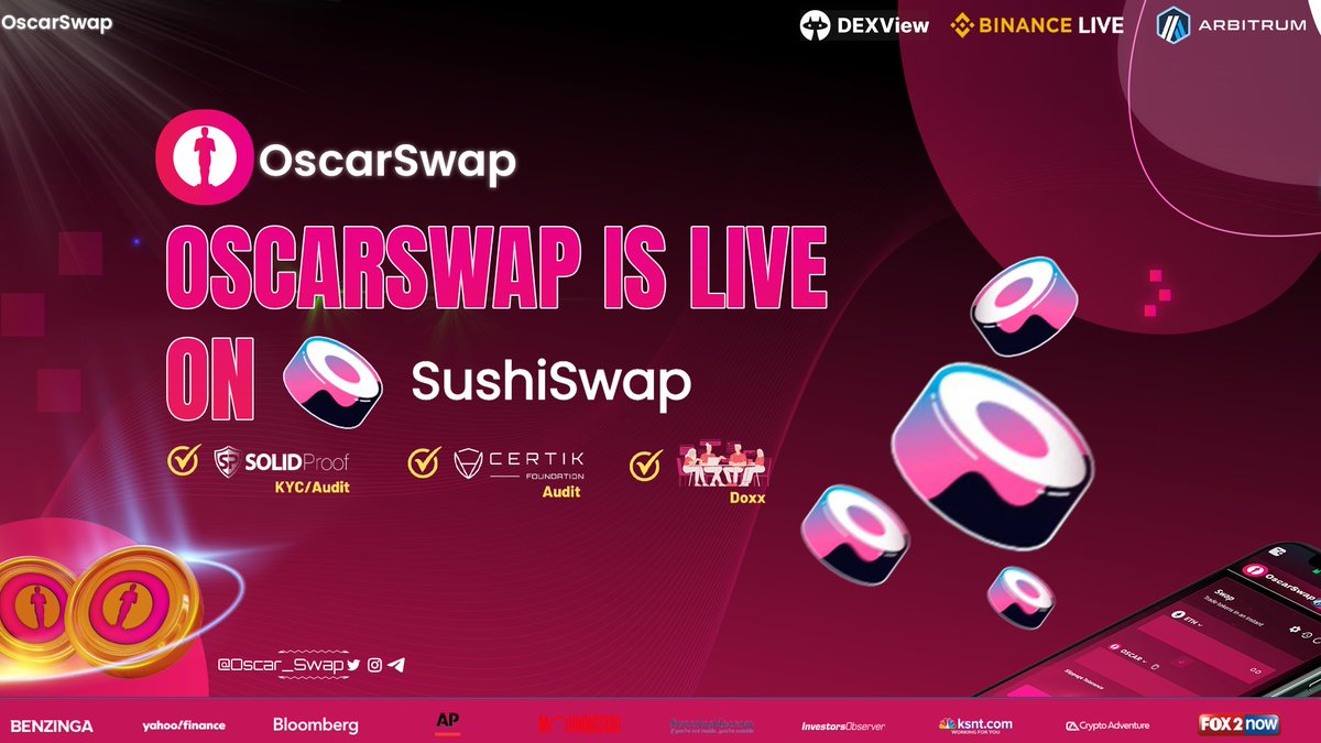 NftTemplex's tweet image. Have you missed @Oscar_Swap presale?
#Oscarswap is live on #SushiSwap
10000x Coming
💹Big whales joining.
Massive Marketing CMC/CG 24h
🧑‍🌾Farming Live
⚡️#DEX Live
💸#Staking Live
Launchpad
Trade: dextools.io/app/en/arbitru…
#Ethereum #ARB #Arbitrum #Crypto #DeFi