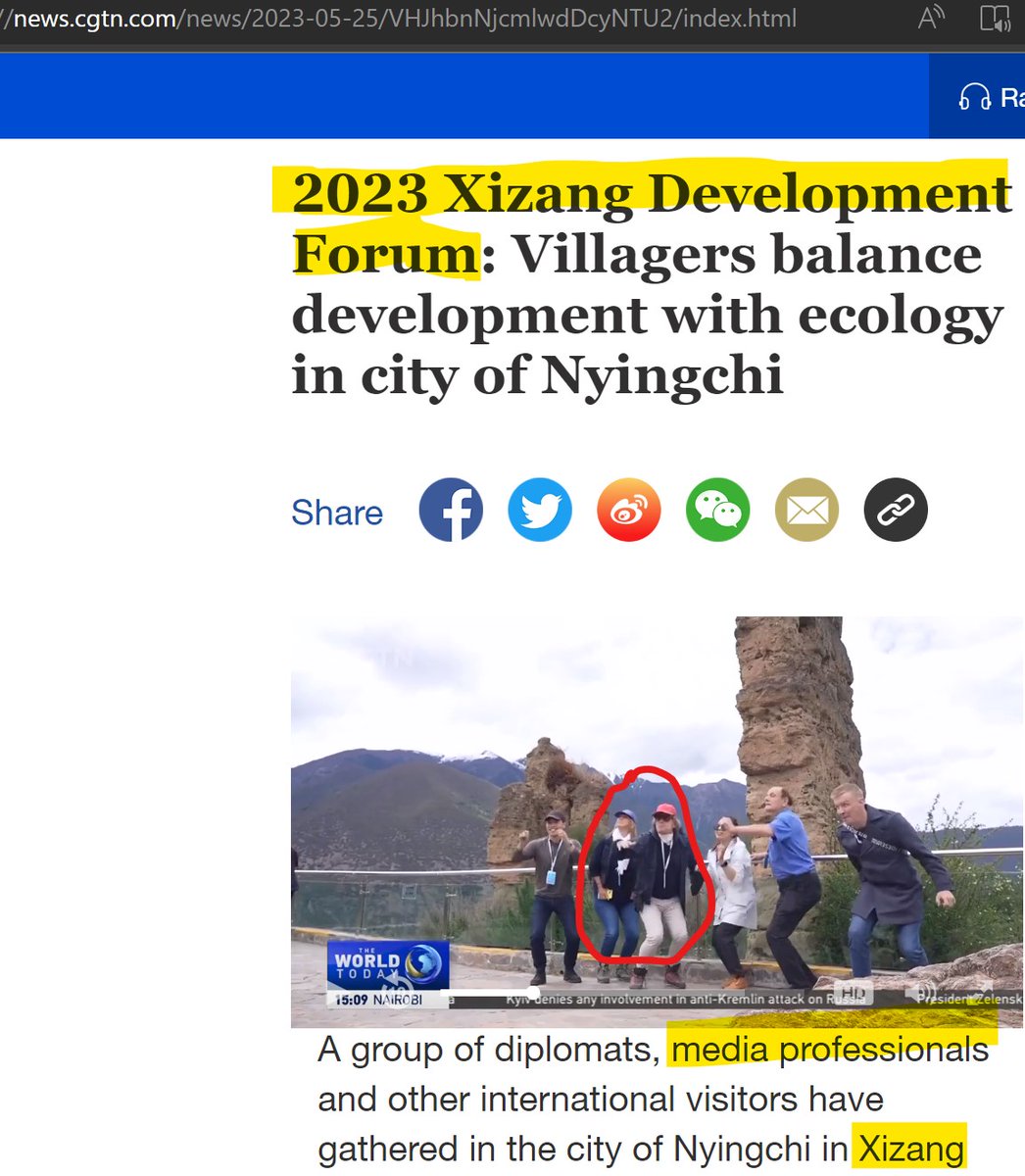 sascha_kb's tweet photo. @FabiKretschmer @HSSde @China_Table Das Paar Frank #Sieren @China_Table und Anke Redl auf der gesponsorten #Tibet reise mit anschließendem Pflichtbesuch auf der KP-"Xizang"-Propagandakonferenz. Wussten die "media professionals" etwa nicht , dass sie dann in der KP-Propaganda, hier auf CGTN, vorgeführt werden?? https://t.co/b2HCn7be84