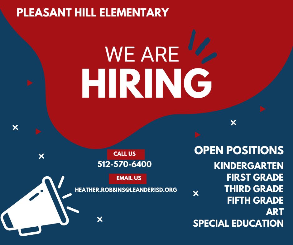 Know an amazing person to join our staff <a href="/PHEHuskies/">Pleasant Hill Elem</a>????  Have them reach out ASAP!  We also have a couple of instructional assistant positons as well!  #get2PHE