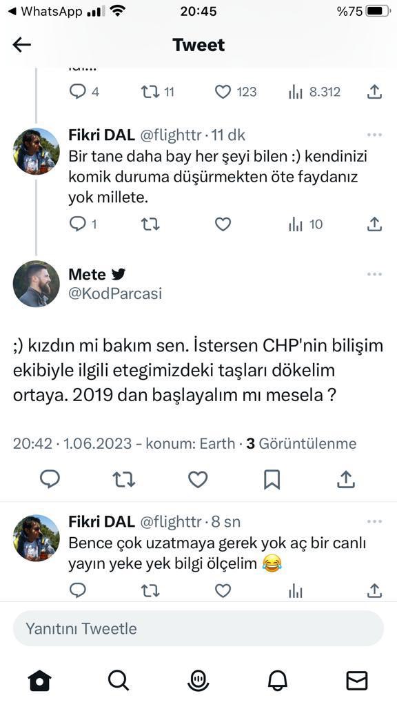 Değerli arkadaşlar, bunun gibi zırtapozlara itibar etmeyiniz. Teknik adamlar doneler ile konuşur, olayları inceler, irdeler ve olasılıkları belirleyip sonuca gider. Herbokolog arkadaşlara gerçekten değer verip cevap vermiyoruz ama bazen… <a href="/KodParcasi/">Mete</a>
