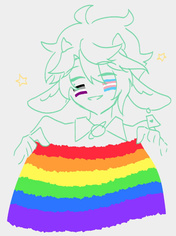 lumisouu's tweet photo. happy pride month!! twitter has been a bit scary nowadays, but this cow wanted to show off some pride💕 make sure you all stay safe! love you all! https://t.co/9cgwZnFEBE