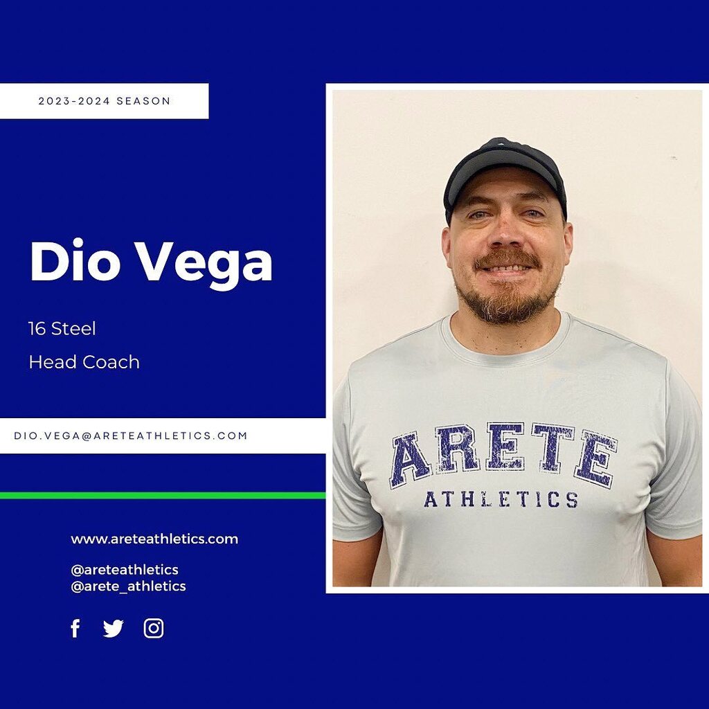 Next Up! 🎤 Announcing 2023-2024 Coaches: Dio Vega - 16 Steel Head Coach 🎤 #Arete16S instagr.am/p/Cs9edMrvxnL/