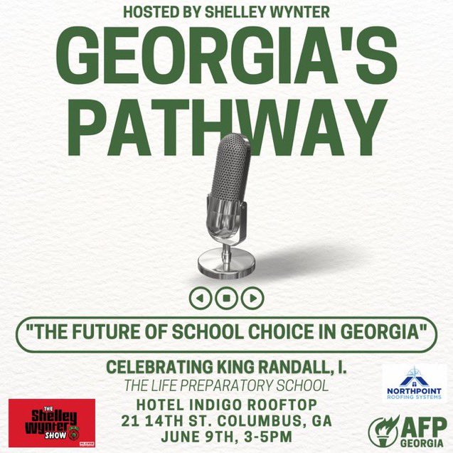 @shelleywynter1 X @AFPGeorgia

The collab everyone’s been waiting for! Join us in Columbus, GA NEXT FRIDAY.
Details below 👇 

#gapol @NewEmergingKing @EWErickson @bluestein @SchoolChoice4GA @AmandaRealtorGA