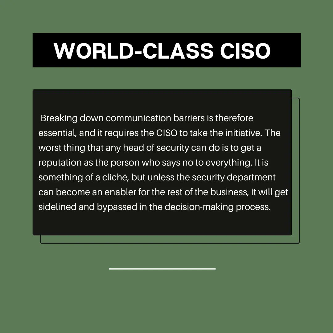 Some of the responsibilities that CISOs face-

#CISO #infosec #cybersecurity #securityleadership #ITsecurity #securitymanagement #datasecurity #cyberresilience #cyberdefense #securitystrategy #riskmanagement