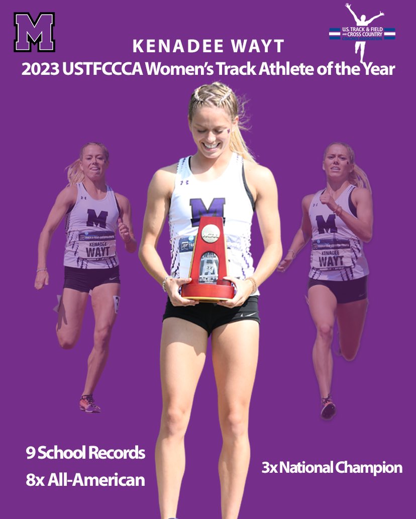 The best there is! Kenadee Wayt has been named the <a href="/USTFCCCA/">USTFCCCA</a> Women’s Outdoor Track Athlete of the Year! <a href="/UMUTFXC/">Mount Union T&F</a> #GoMountGo athletics.mountunion.edu/news/2023/6/1/…