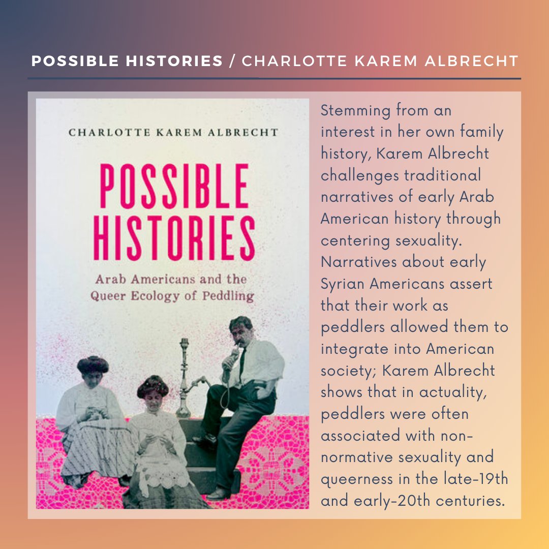 ArabNarratives's tweet photo. Happy #PrideMonth! We are highlighting some recent publications that center the lives & history of LGBTQ+ Arabs & Arab Americans. These are just some of a growing body of literature that aims to inform & challenge how we think about & understand the nuances of the MENA community. https://t.co/9RNW1wEQmc