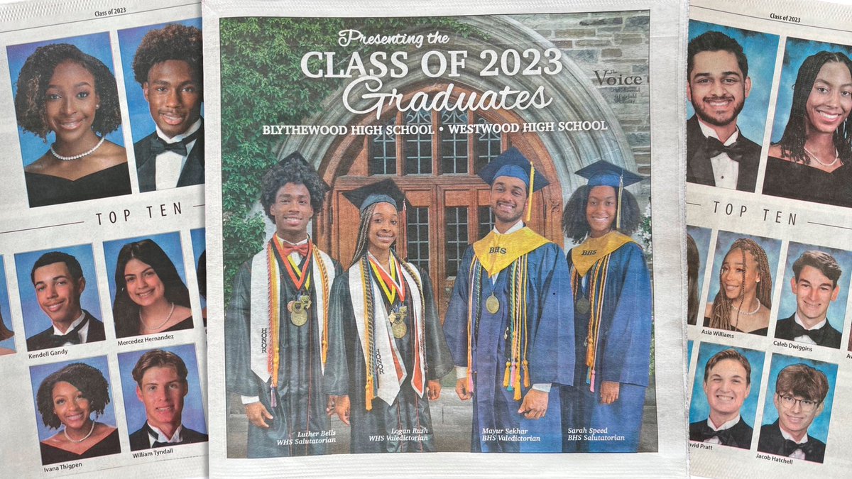 The Voice of Blythewood & Fairfield County (@thevoice_paper) on Twitter photo The Voice of Blythewood’s graduation special hit stands today with photos of members of the Class of 2023 from <a href="/BlythewoodHigh/">Blythewood High</a> and <a href="/WHS_Redhawks/">Westwood HS (SC)</a>. Make sure to grab a keepsake copy. Congratulations graduates! 🎓 The Voice of Blythewood’s graduation special hit stands today with photos of members of the Class of 2023 from <a href="/BlythewoodHigh/">Blythewood High</a> and <a href="/WHS_Redhawks/">Westwood HS (SC)</a>. Make sure to grab a keepsake copy. Congratulations graduates! 🎓