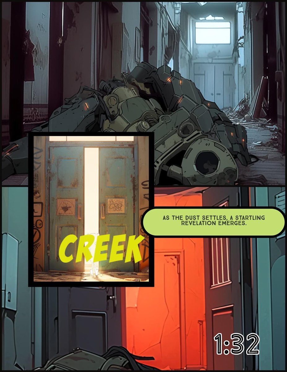 GleemandTheCube's tweet photo. Unplugged Issue #1, Part 9:  “The Finale” Part 2 #unplugged #indiecomics #comics #aiart #midjourney https://t.co/w2tUPvvXE1