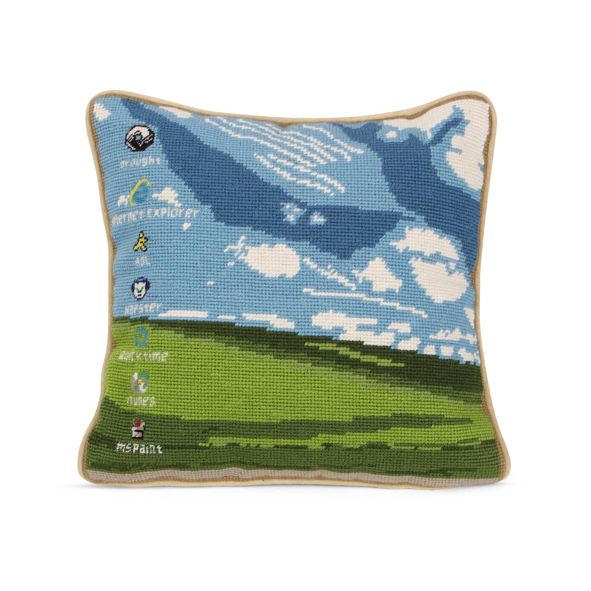 Bliss Needlepoint Pillow by Drought