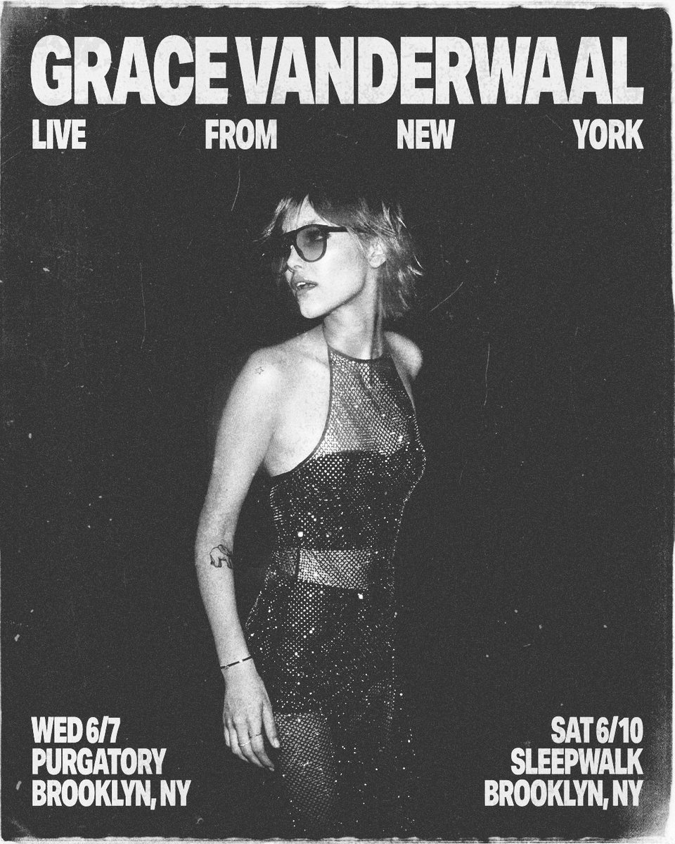 Hi friendsss✨Some of you know I just made the move to NYC and I wanted to play some local shows for you guys. Performing around Brooklyn playing unreleased music. Come hang out🖤 June 7 @ Purgatory: link.dice.fm/K92eccf1a5b2 June 10 @ Sleepwalk: link.dice.fm/D92d51e5ef70