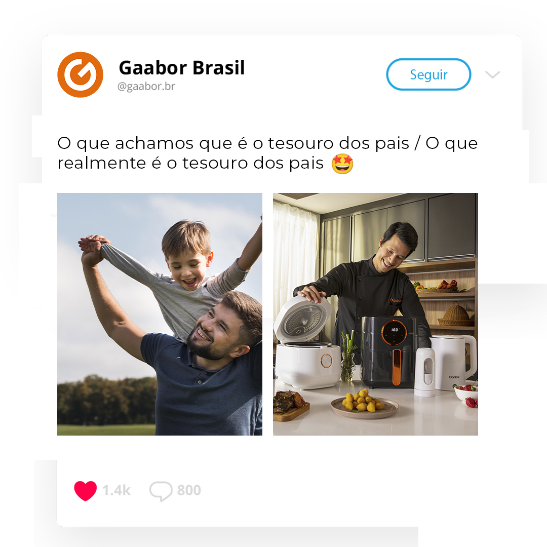 gaaborbr's tweet image. E nem é meme: os seus pais merecem Gaabor! 🤭

👉 Clica no link linktr.ee/gaabor.br e adquira já Gaabor para os seus pais.

#gaaborbr #airfryer #eletroportateis #diadospais